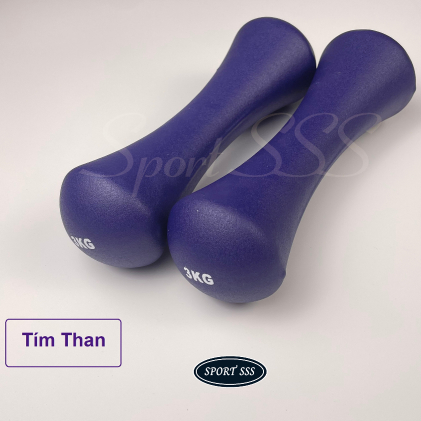 Tạ tay - Dumbbell 1kg - 2kg - 3kg Bọc cao su nhám - Nam , Nữ - thể lực - GYM - Yoga - Boxing cao cấp.