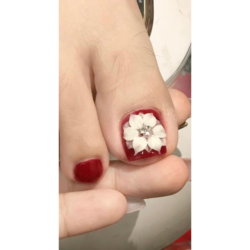 Hoa bột nail chân- Hoa nguyên bông