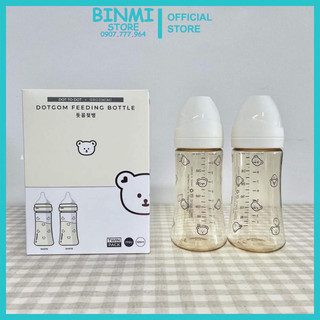 Bình sữa grosmimi x dottodot - dot to dot gấu/ bear size 200ml - 300ml hàn quốc