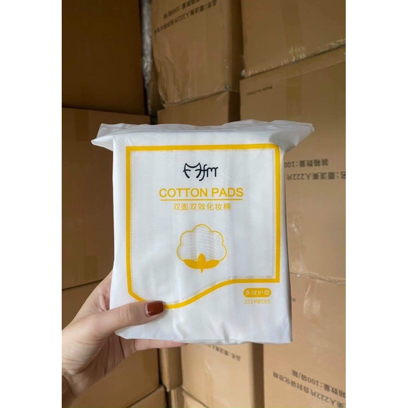 Bông tẩy trang 3 lớp - Túi gồm 222 miếng