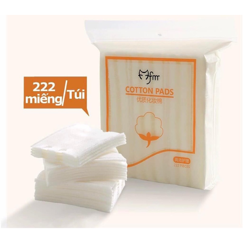 Bông tẩy trang 3 lớp - Túi gồm 222 miếng