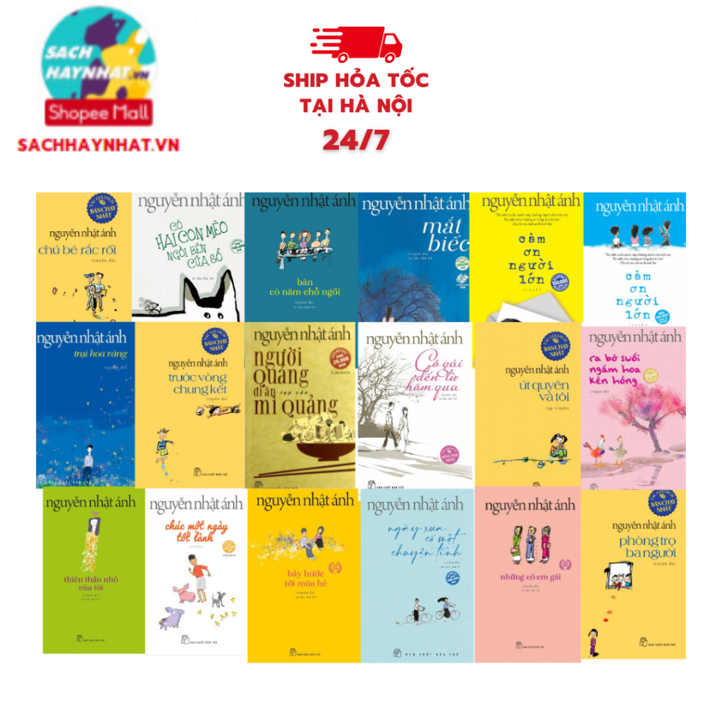 Sách - Trọn bộ Nguyễn Nhật Ánh : Mắt biếc , Hạ đỏ , Những cô em gái ,...(lẻ tùy chọn) + Tặng kèm bookmark ( mới )