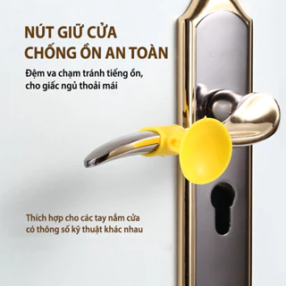 Nút cao su cài tay nắm cửa hút tường tránh va đập mạnh, chống ồn, chặn cửa đa năng bảo vệ bé Yoota BaBy