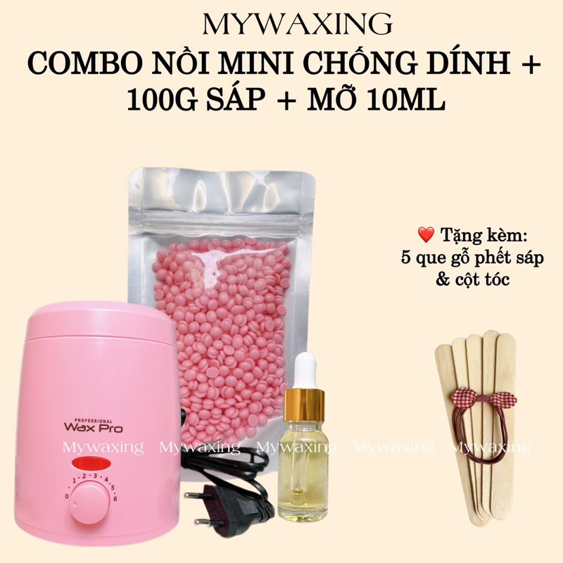 Combo Chống Dính Mini + 100g Sáp + Mỡ Nguyên Chất 10ml