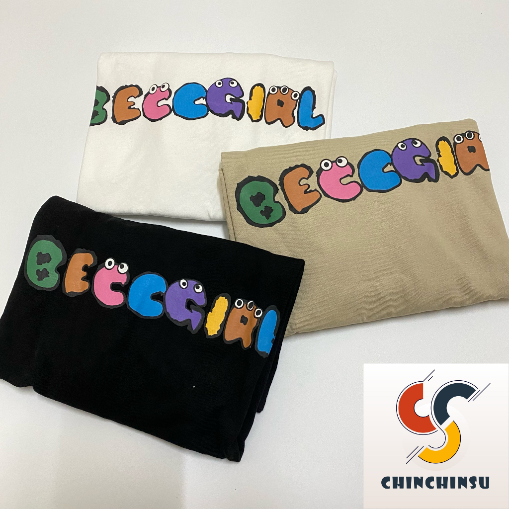 Áo thun áo phông form rộng nam nữ cotton freesize chữ Beccgirl - Chinchinsu