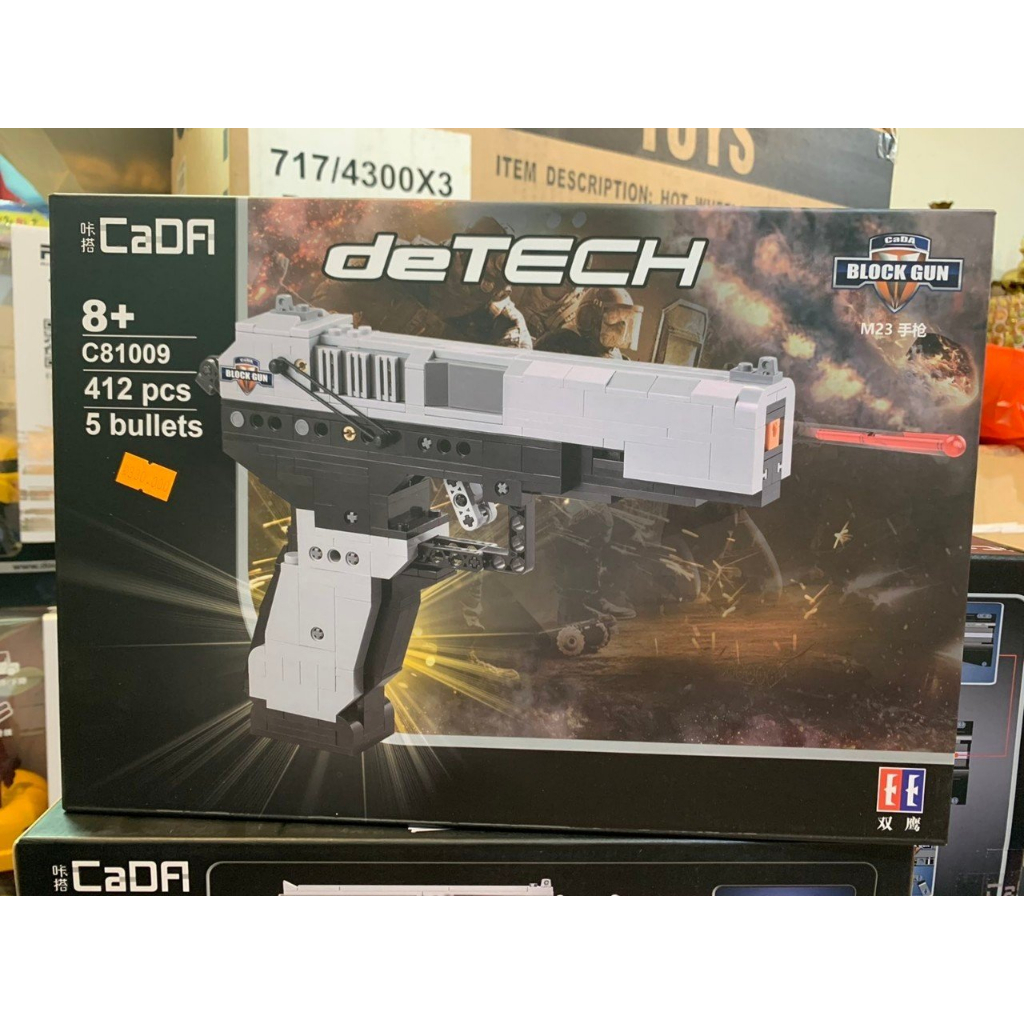 Đồ chơi lắp ráp C81009 - mô hình súng lục an toàn cho bé (412 mảnh ghép)