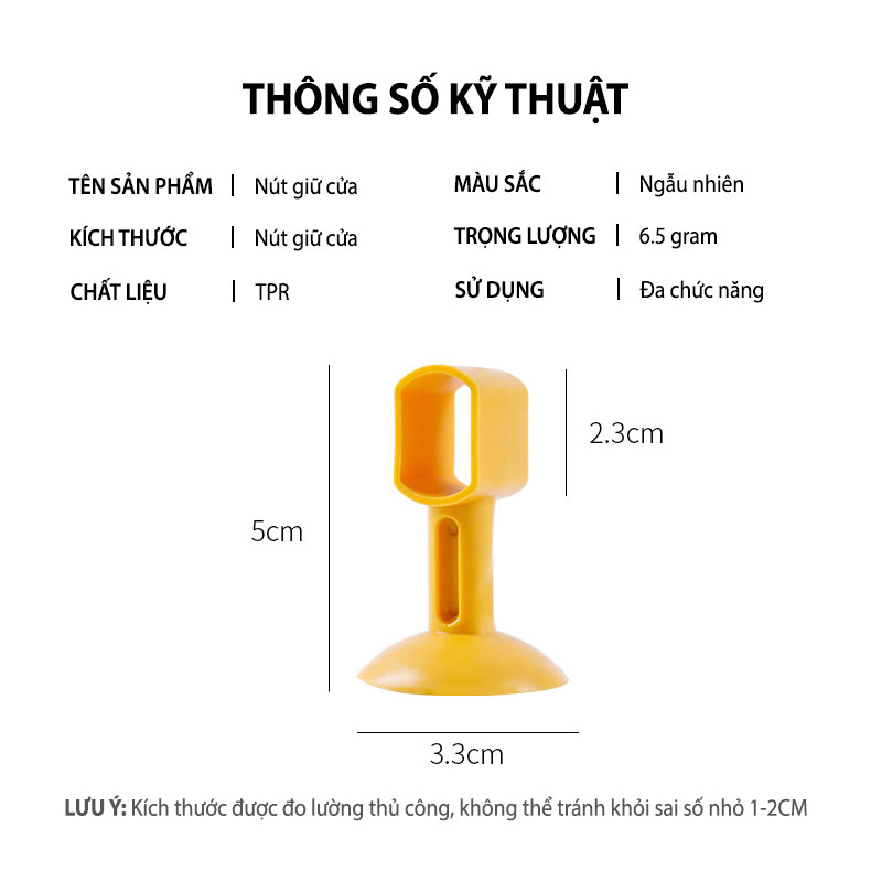 Nút cao su cài tay nắm cửa hút tường tránh va đập mạnh, chống ồn, chặn cửa đa năng bảo vệ bé Yoota BaBy