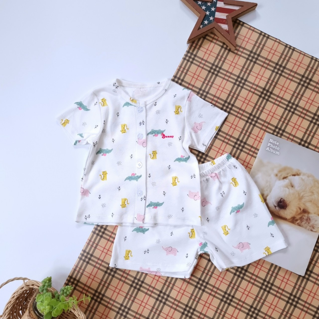 BỘ CỘC TAY CHO BÉ⚡️FREE SHIP⚡️ BỘ BUNNY CỘC TAY COTTON OGANIC CHO BÉ SƠ SINH ĐẾN 12KG
