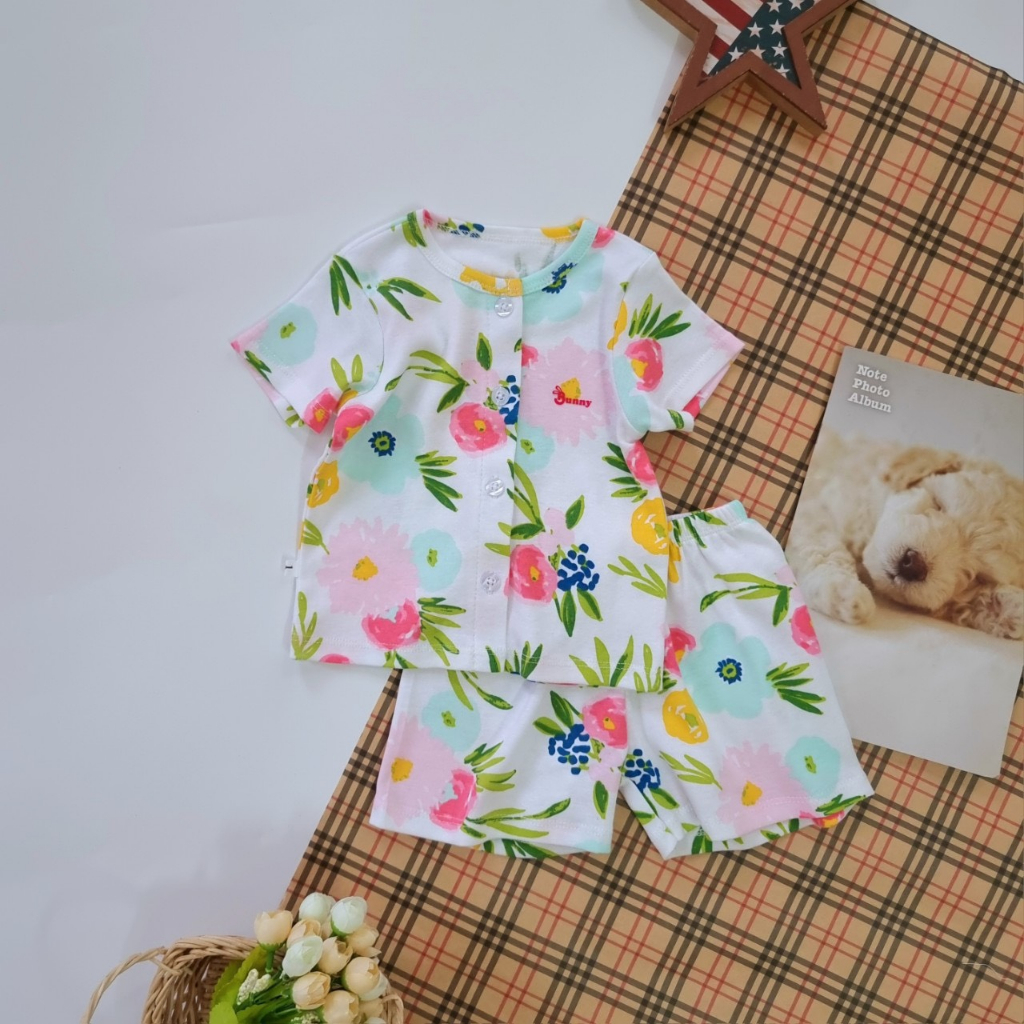 BỘ CỘC TAY CHO BÉ⚡️FREE SHIP⚡️ BỘ BUNNY CỘC TAY COTTON OGANIC CHO BÉ SƠ SINH ĐẾN 12KG