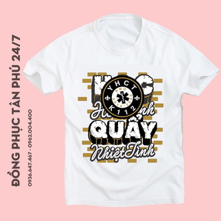 Áo thun team building quẩy nhiệt tình, đồng phục đi biển, vải cotton 4 chiều mềm mịn