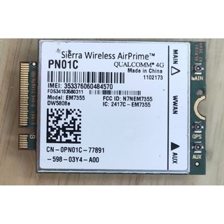 Card wwan 4g dell em7355 dw5808e 3g/4g lte dùng cho laptop thề hệ 5 trở lên