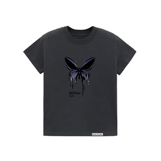 Áo phông Unisex và Baby Tee áo đôi nam nữ cotton logo in nổi và hình bướm