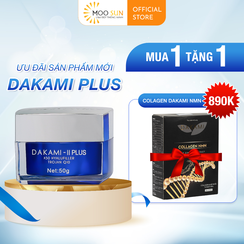 Kem Dakami II Plus - Dưỡng trắng da, mờ nám, phục hồi da 50g