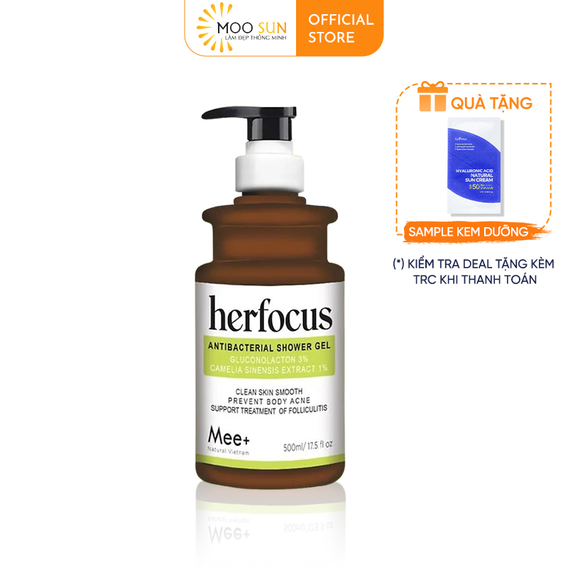 Viêm nang lông, viêm lỗ chân lông HERFOCUS - Xịt viêm nang lông 2% BHA 100ml Mee Natural