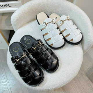 Dép sục giọ nữ đan dây phối khoá sang chảnh,Dép sục xăng đan 2 màu đen, trắng mẫu mới siêu hot