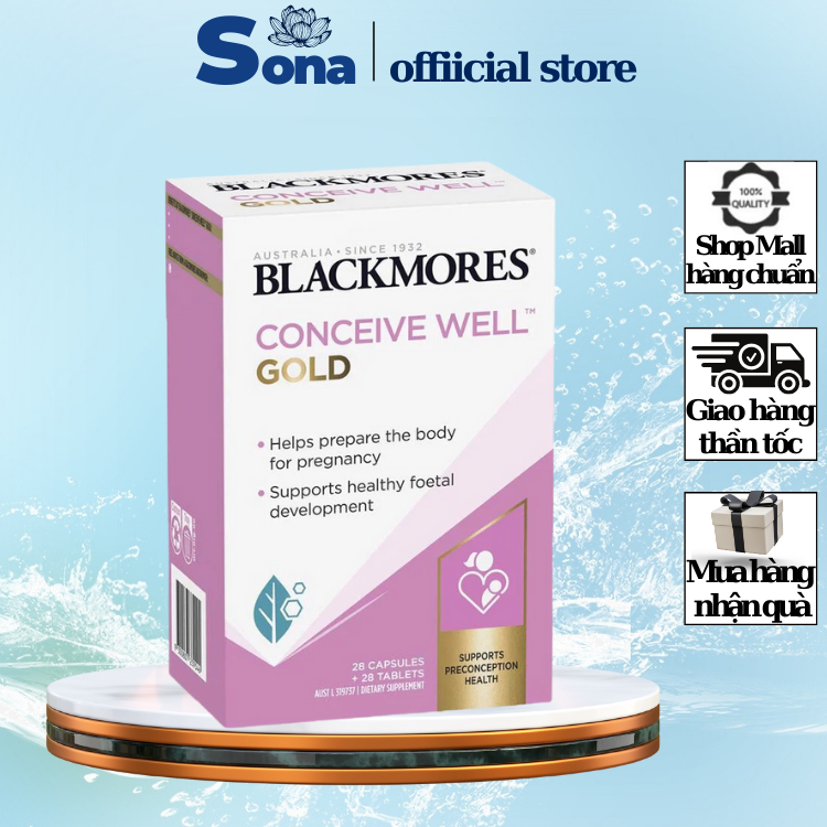 Viên uống tăng khả năng thụ thai, bổ trứng cho nữ giới Conceive Well Gold Blackmores Úc 56 viên