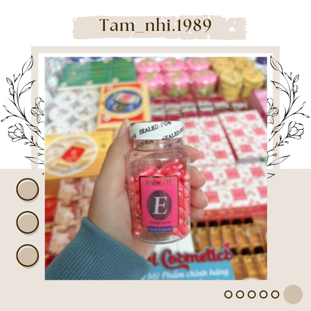 Lẻ 1 viên E hồng ⚡ HÀNG CHUẨN ⚡ Viên E hồng làm đẹp da, chống lão hóa, giảm thâm nám
