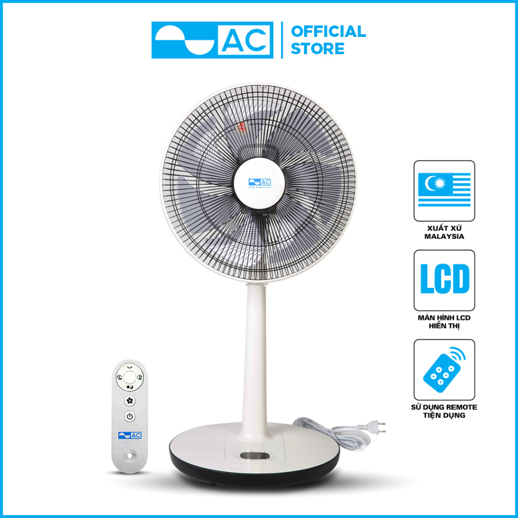 Quạt Lửng AC ALF01D147 Động Cơ DC Inverter 25W Có Remote- Hiển Thị LED- Nhập Khẩu MALAYSIA - BH 12 tháng