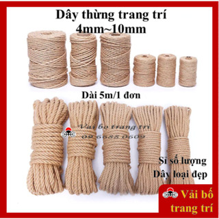 Dây thừng 3mm, 4mm, 5mm, 6mm, 8mm,10mm, dây thừng trang trí,dây thừng làm handmade, decor, cào móng mèo