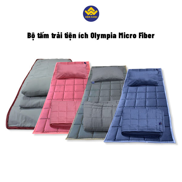 Đệm văn phòng/Bộ tấm trải tiện ích Olympia Micro Fiber dung cho văn phòng, đi du lịch