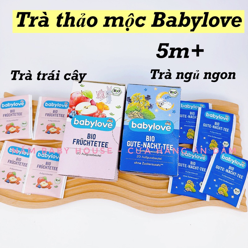 Trà trái cây, thảo mộc Babylove Đức giúp bé ngủ ngon từ 5 tháng