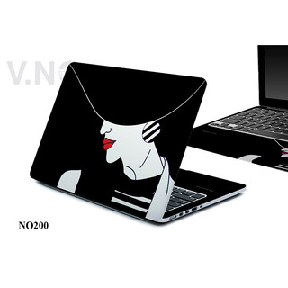 Decal dán laptop LADY 2 VNO SKIN cao cấp cho các dòng laptop