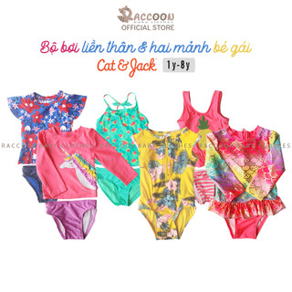[12M-8Y | 6-24KG | CAT&JACK] Đồ bơi bé gái liền thân và rời hai mảnh bikini xuất dư