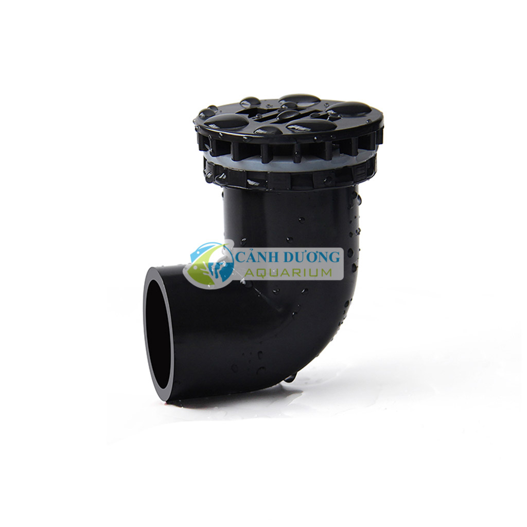 Nấp hút đáy, xả đáy, xả lọc chữ L màu đen ĐEN U-PVC Phi 32-25-20 chuyên dùng cho hồ cá