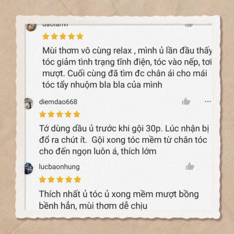 Dầu ủ siêu mượt phục hồi tóc Nàng Thơ - 100% thiên nhiên