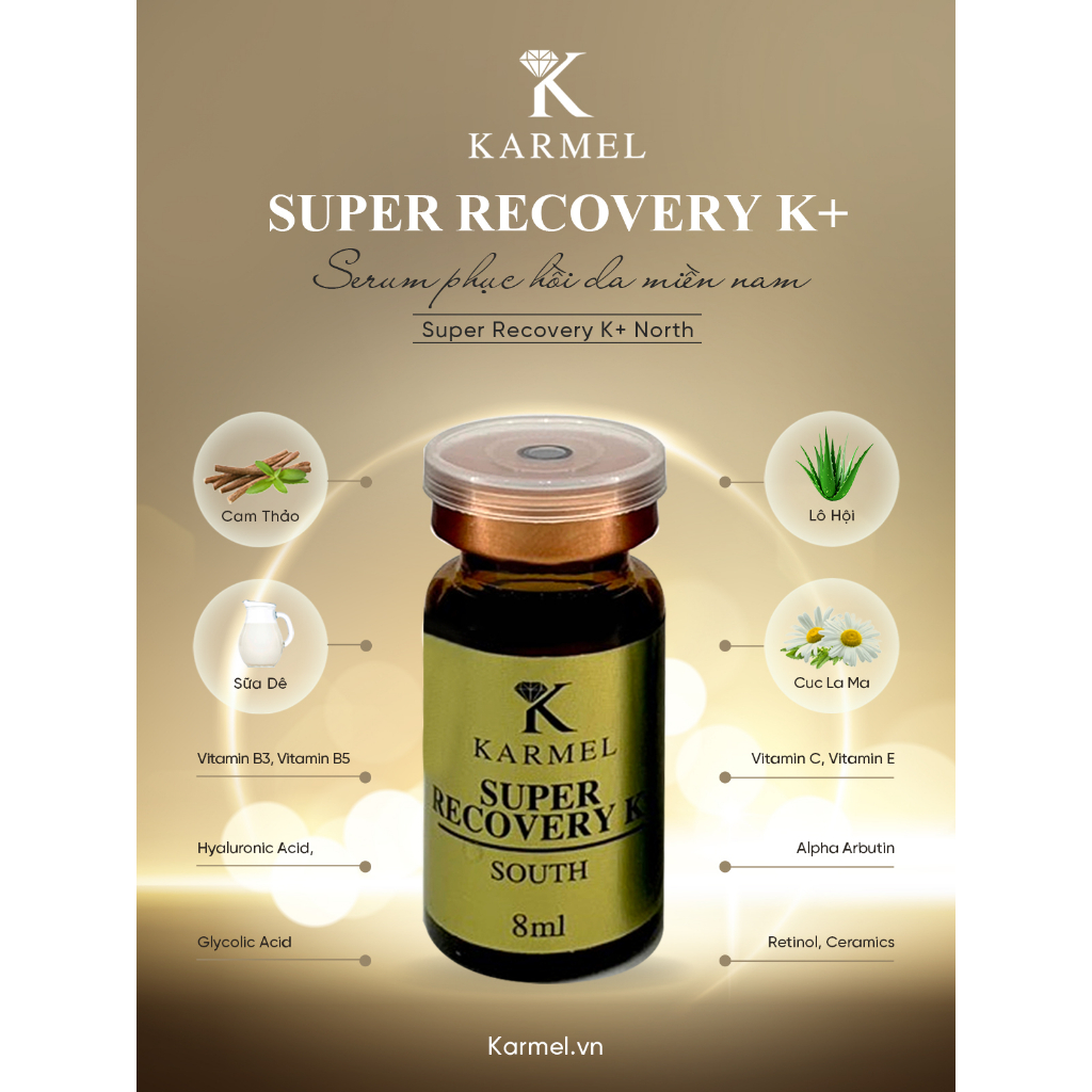 Serum phục hồi da Super Recovery K+ Karmel dành cho miền nam và miền bắc
