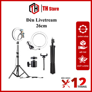 Đèn led livestream 26cm kèm chân cao 2m1, hỗ trợ quay tiktok - chụp ảnh - make up - bán hàng live stream