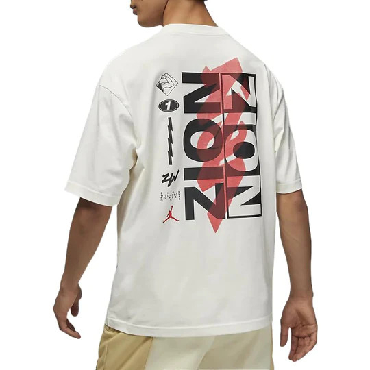 Áo Thun Thun Men's Jordan ZION Alphabet Logo Printing Pullover+DV2451+Hàng Chính Hãng cho Nam