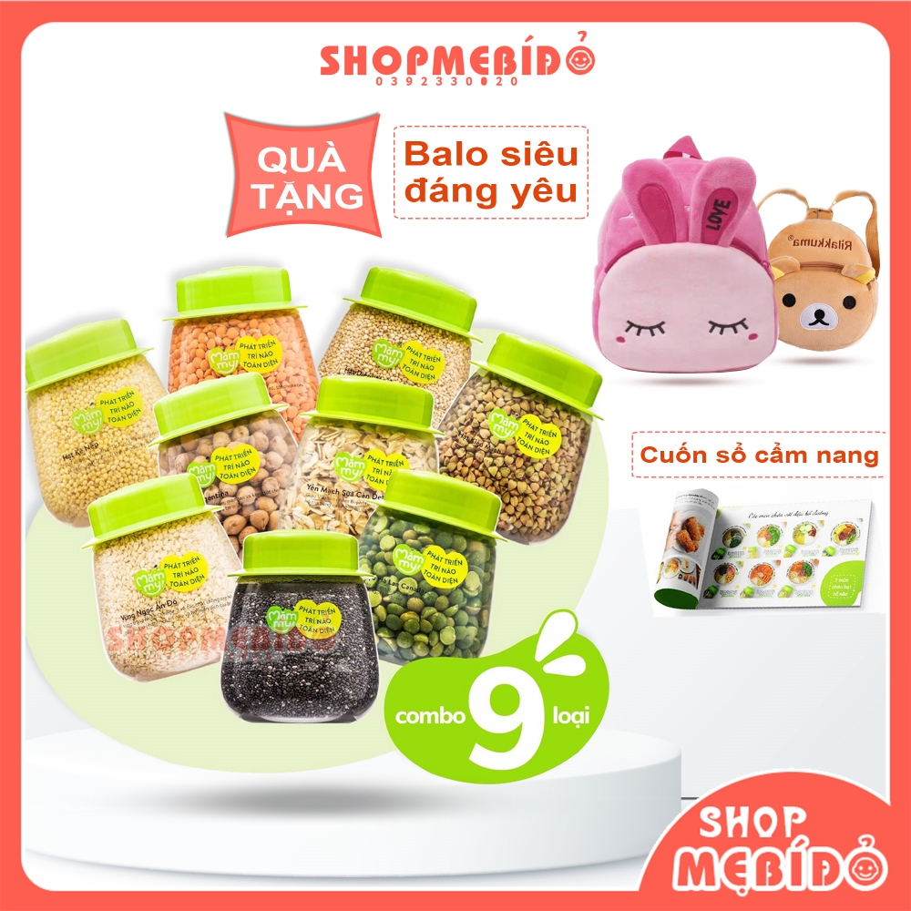 Combo 9 đậu hạt hữu cơ ăn dặm Mammy bổ sung protein tăng cân, phát triển não bộ Shop Mẹ Bí Đỏ TP94
