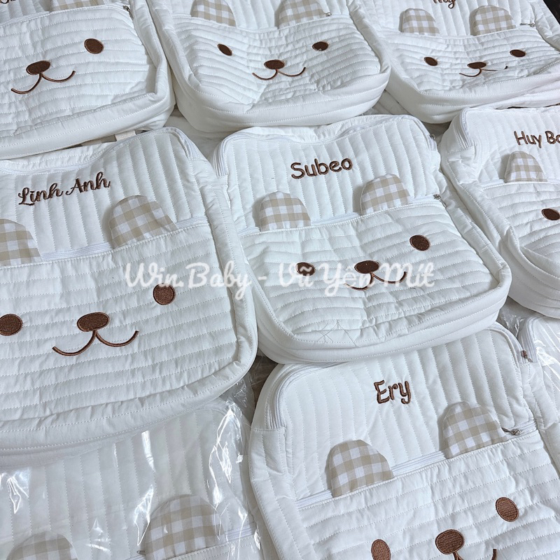 Balo gấu đi học THÊU TÊN cho bé