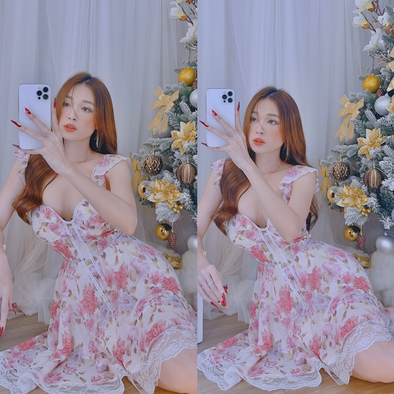Váy Cánh tiên hoa Cúp Ngực Ngắn xinh nhẹ nhàng ( Hình ảnh + Video chính chủ Tự Quay) Chuyen Si le tan goc hcm