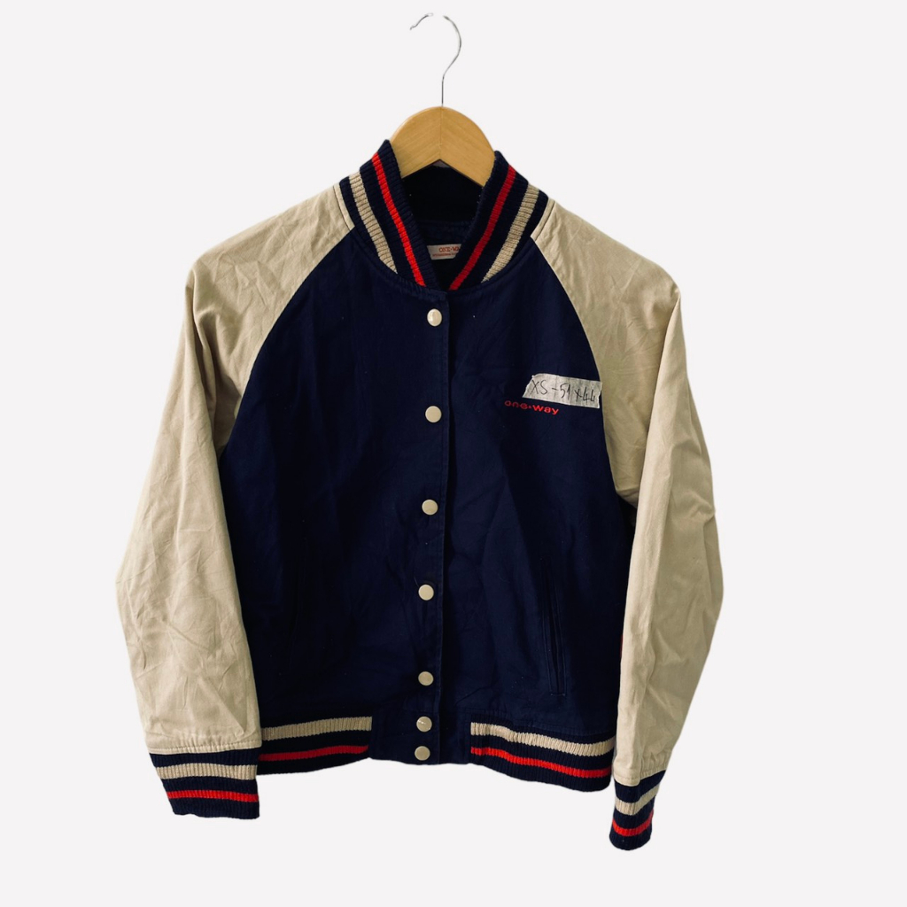 Áo Khoác Bomber Bóng Chày 2hand Mùa Hè Unisex, Áo Jacket Phối Nỉ Secondhand Nam Nữ