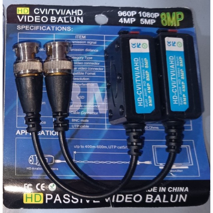 Balun bấm 8Mp loại tốt hỗ trợ cam AHD/CVI/TVI/ANALOG