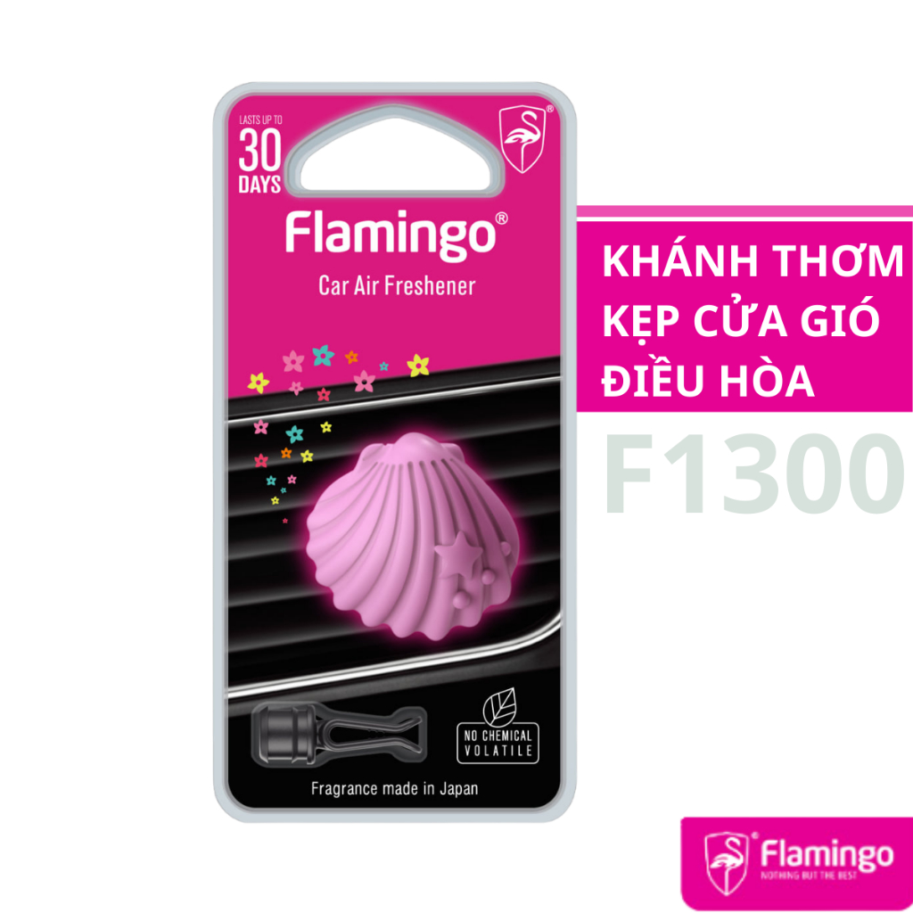 Khánh Thơm Ghim Cửa Gió Điều Hòa Khử Mùi Hôi Ô Tô Flamingo F1300H 20g - Hãng Phân Phối Chính Thức