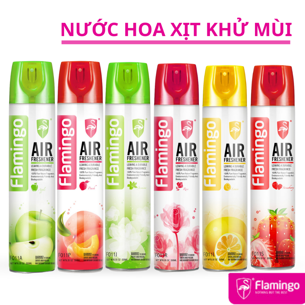 Xịt thơm khử mùi nội thất ô tô Flamingo F011 330ml 6 mùi hương | BigBuy360 - bigbuy360.vn