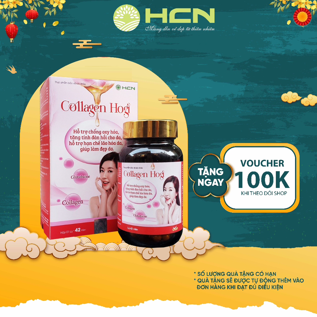 Viên Uống Collagen Hogi Đẹp Da Chống Lão Hoá Săn Chắc Đàn Hồi Da Hộp 42 viên