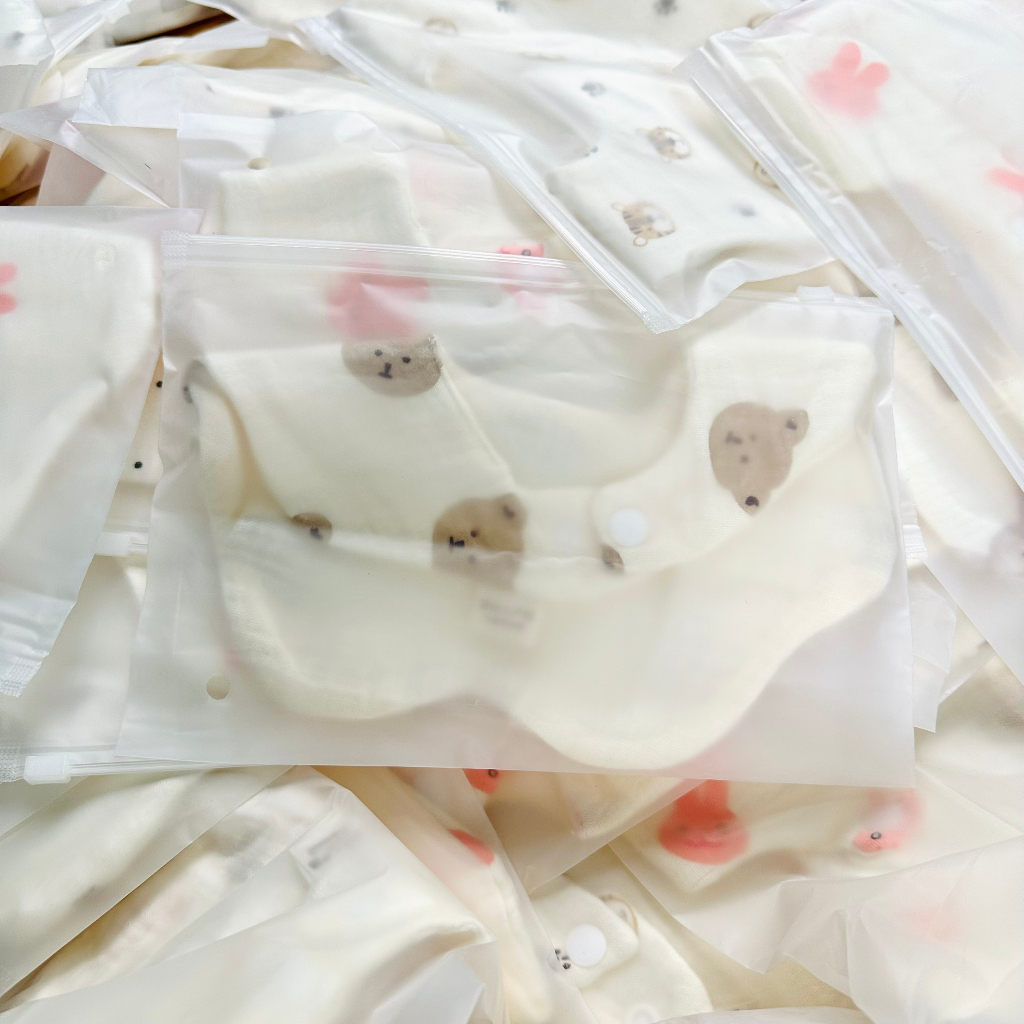 Yếm tròn xô Muslin 6 lớp an toàn cho bé xoáy tròn 360 độ hàng túi zip