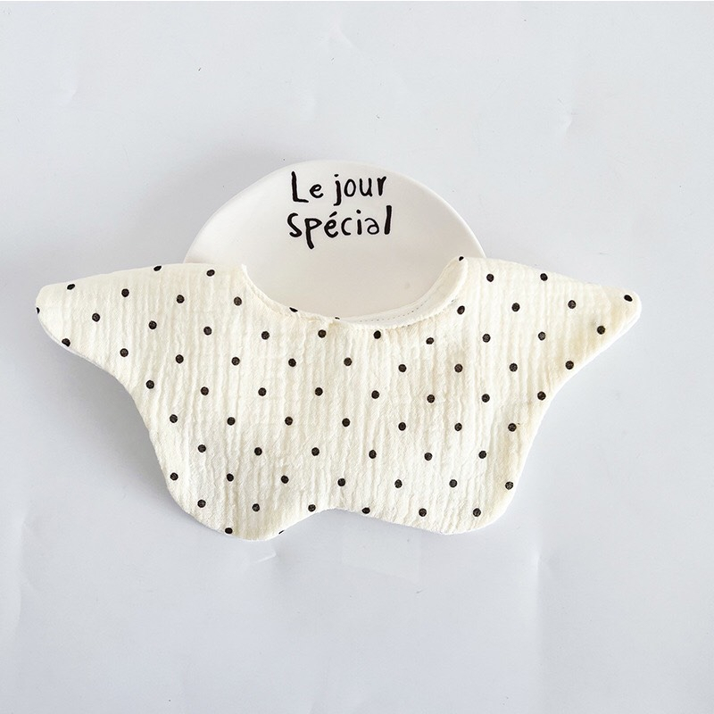 Yếm tròn xô Muslin 6 lớp an toàn cho bé xoáy tròn 360 độ hàng túi zip