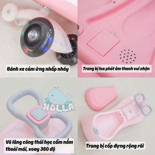 Xe Lắc Holla Cho Bé Có Cốp Đựng Đồ Chơi