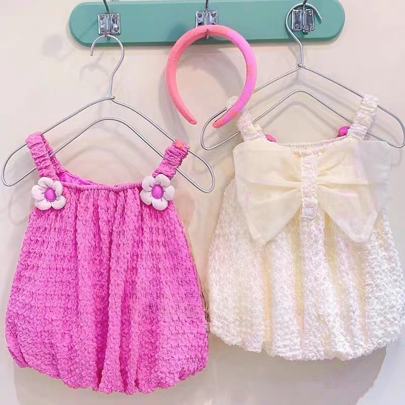 Váy 2 dây babydoll cánh thiên thần bé gái dễ thương