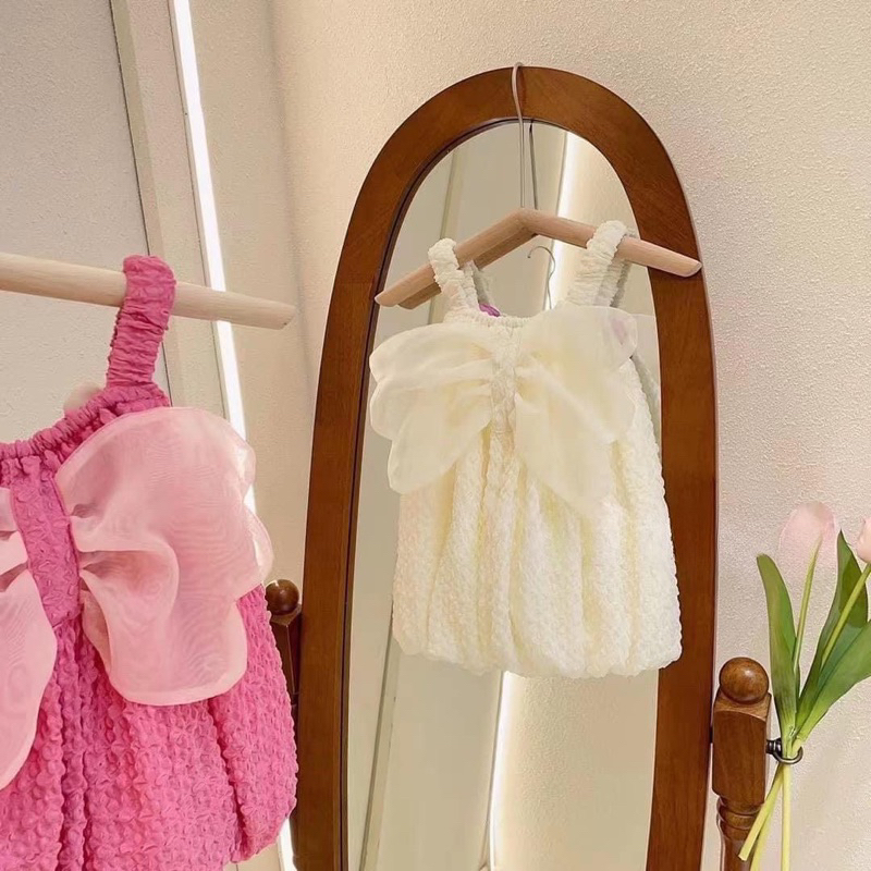 Váy 2 dây babydoll cánh thiên thần bé gái dễ thương