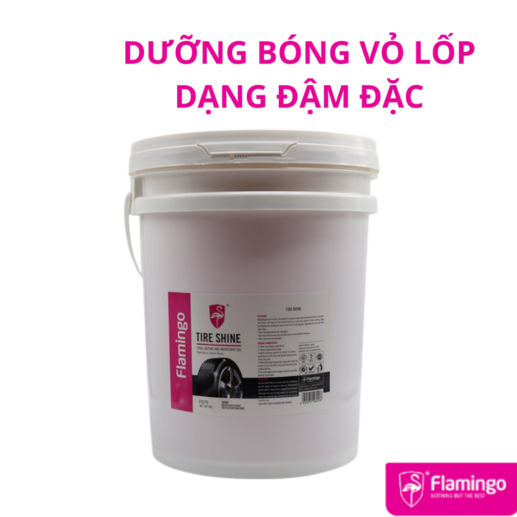 Dưỡng Bóng Vỏ Lốp Dạng Đậm Đặc Flamingo 20 lít