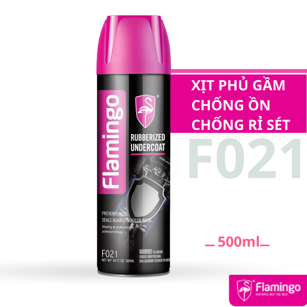 Sơn Xịt Phủ Gầm Chống Ồn Chống Rỉ Sét Flamingo F021 500ml - Hãng Phân