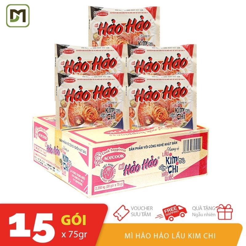 Thùng 30 gói mì Hảo hảo vị Kim Chi/ chua cay 75g