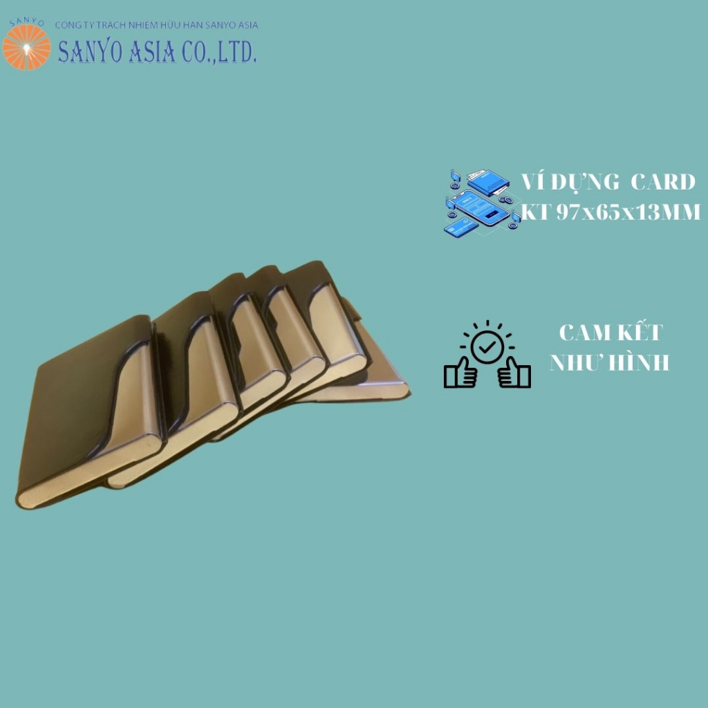 Ví đựng thẻ,name card - ATM - CCCD SANYO ASIA cao cấp KT 97x65x13mm