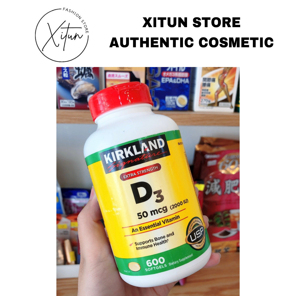 [Chỉ Bán Hàng Mỹ ] Viên Uống Vitamin D3 2000IU Kirkland 600 viên- DATE XA-XITUN STORE